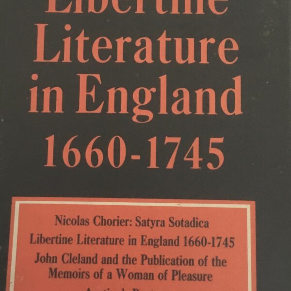 Libertine Literature I England. 1660-1745